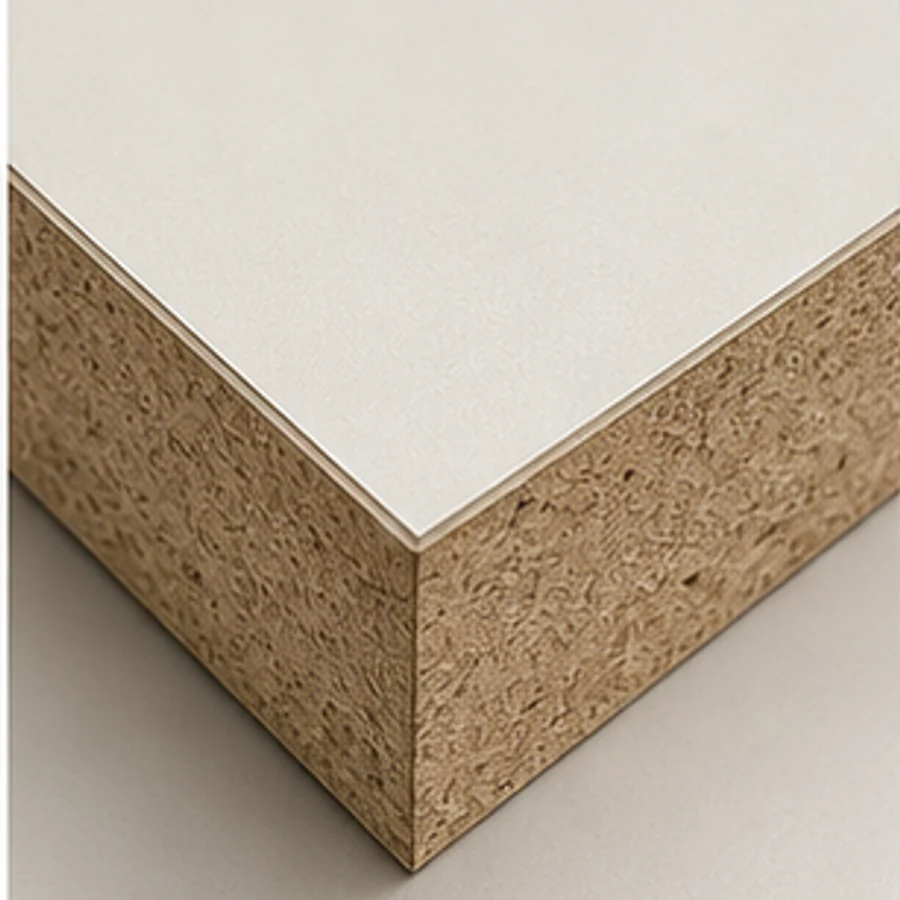 Moisture-resistant cabinetry board edge sample