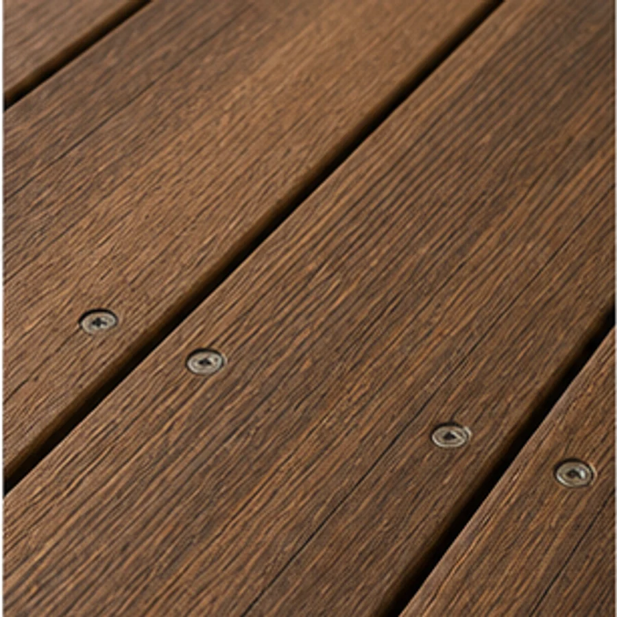 Outdoor timber decking material sample