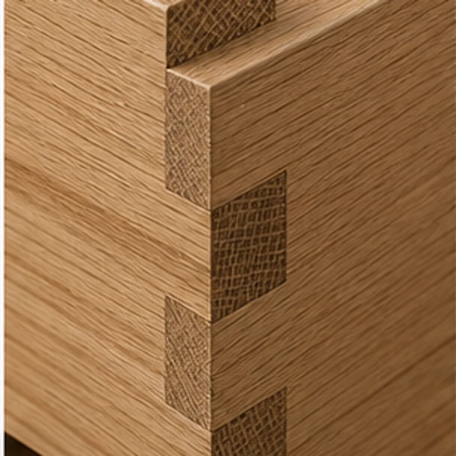 Solid oak timber joinery detail sample