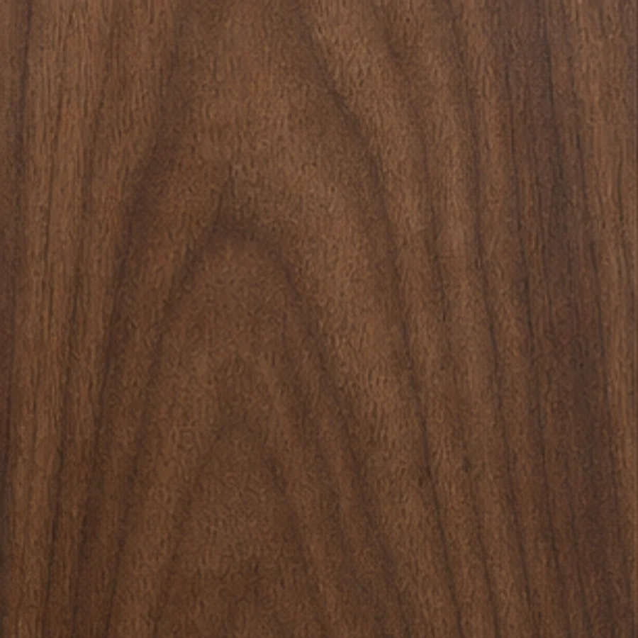 Warm walnut timber veneer grain sample