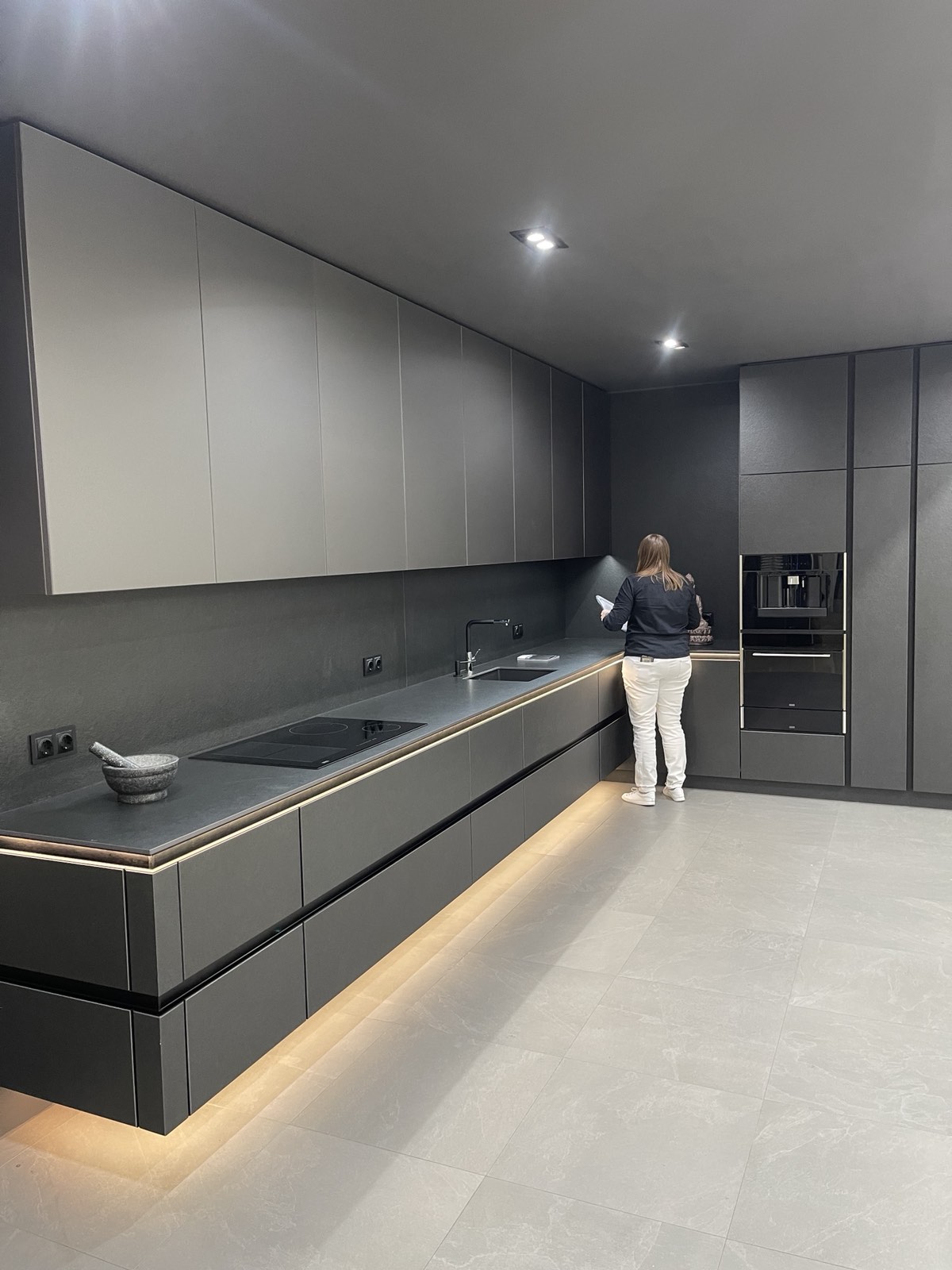 Dark Grey Kitchen With Timber Floor portfolio image 2